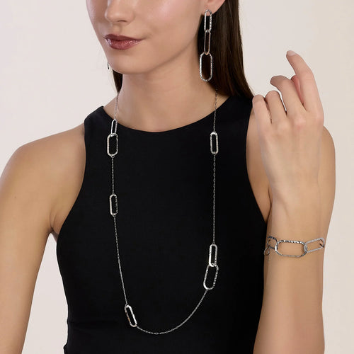 Collana Kidult donna Style Maglie allungate martellate