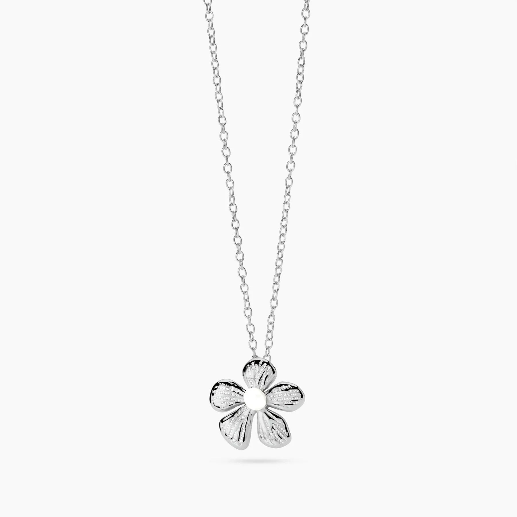 Collana Kidult donna Style Fiore con perla