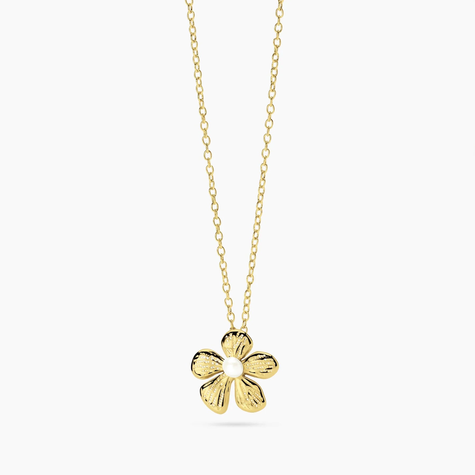 Collana Kidult donna Style Fiore gold con perla