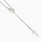 Collana Kidult donna multicolor con Madonnina e pendente croce