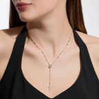 Collana Kidult donna dorata multicolor con Madonnina e pendente croce