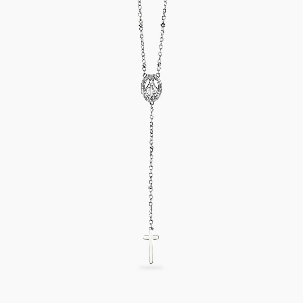 Collana Kidult donna con Madonnina e pendente croce