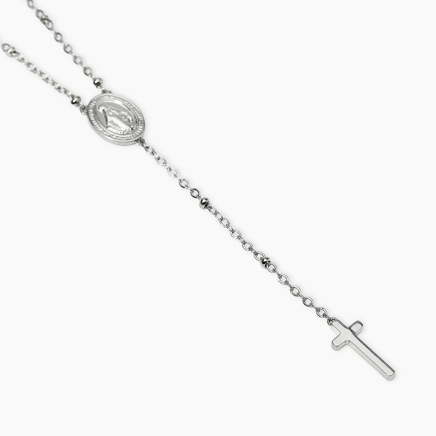 Collana Kidult donna con Madonnina e pendente croce