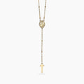Collana Kidult donna dorata con Madonnina e pendente croce