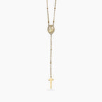 Collana Kidult donna dorata con Madonnina e pendente croce