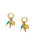 Orecchini donna Anartxy  cerchietto con simboli portafortuna