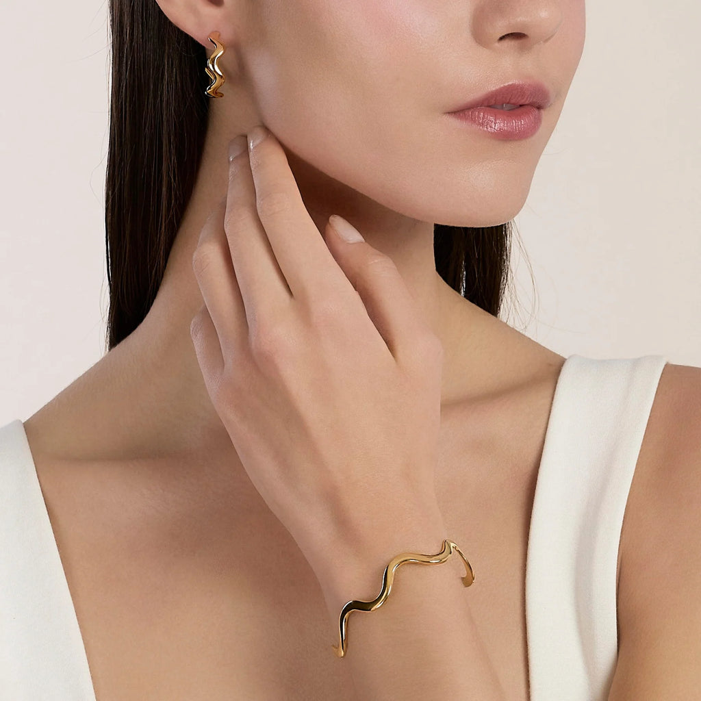 Orecchini Kidult donna Style Cerchi ondulati