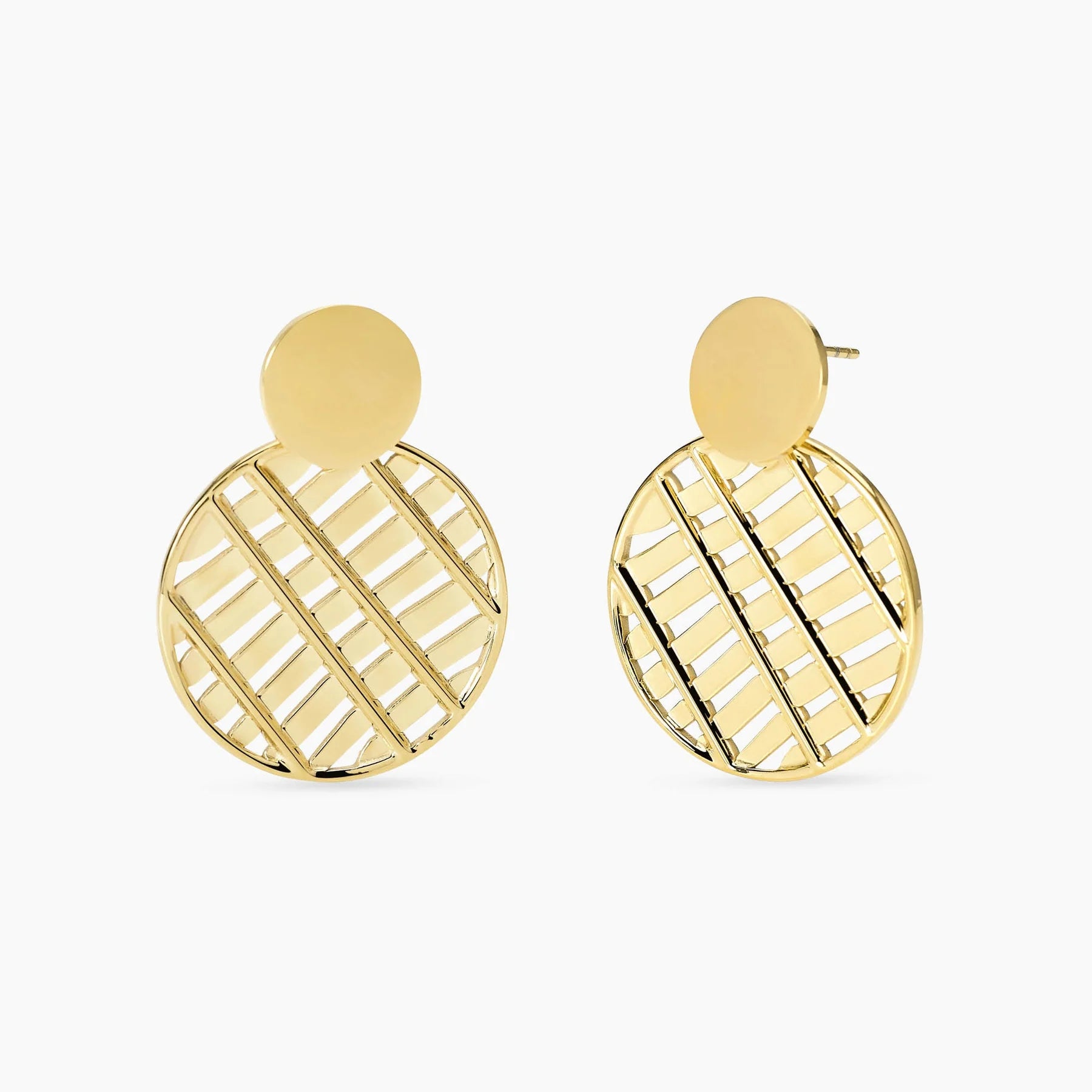 Orecchini Kidult donna Style Tondi con pendente cerchio gold