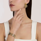 Orecchini Kidult donna Style Tondi con pendente cerchio gold
