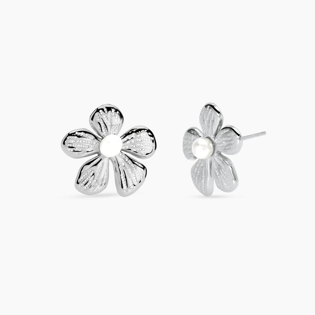 Orecchini Kidult donna Style Fiore con perla