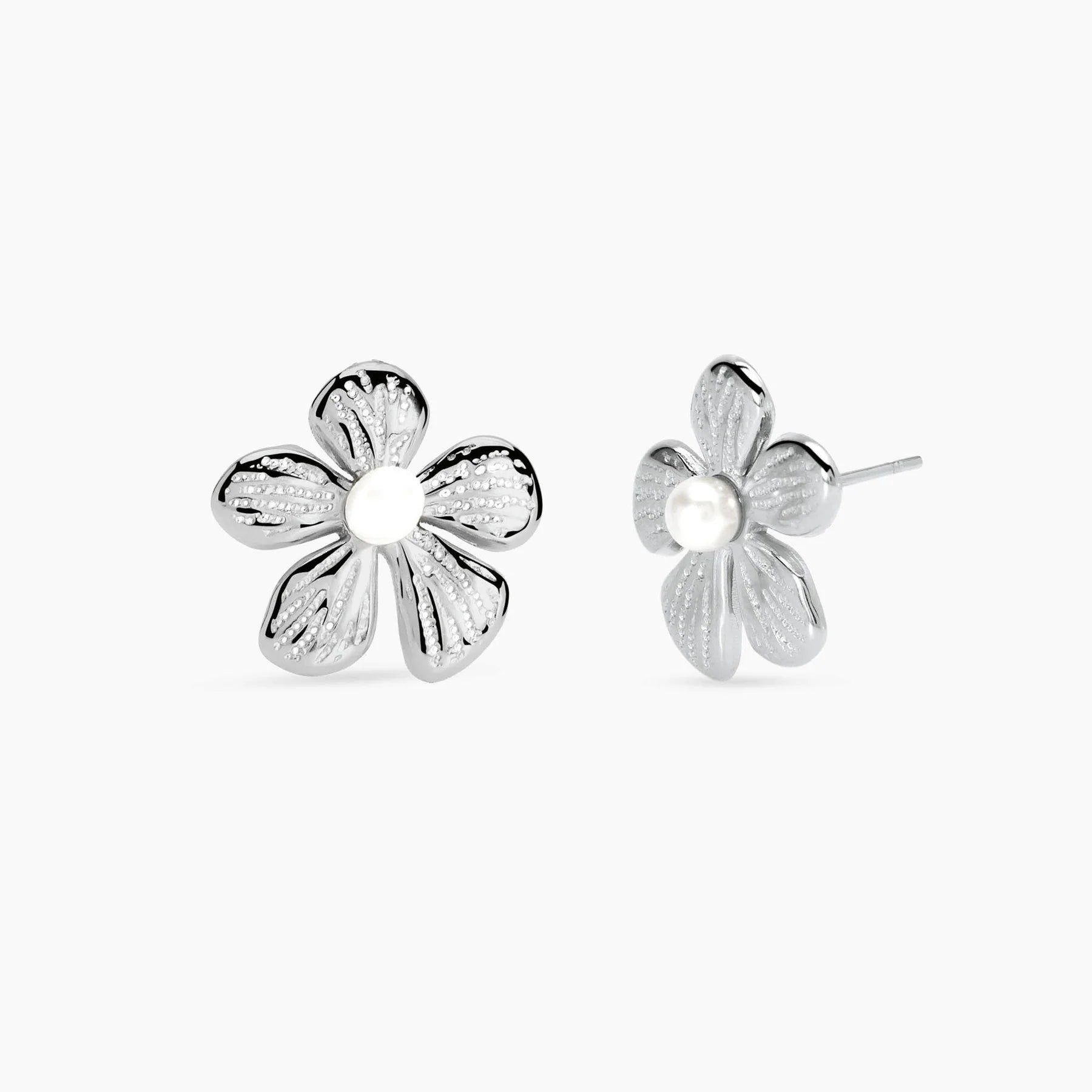 Orecchini Kidult donna Style Fiore con perla