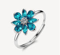 Anello argento Brosway Fancy donna Aqua green Fiore big