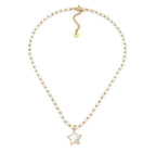 Collana Vestopazzo Sfere bianche e stella madreperla