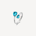 Anello argento Fancy Aqua green