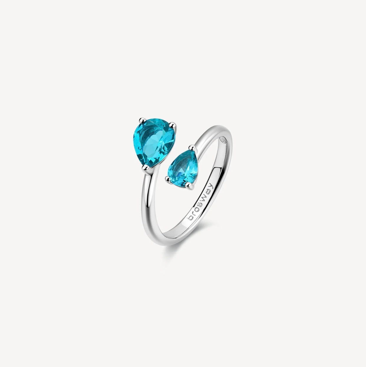 Anello argento Fancy Aqua green