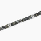 Bracciale Kidult uomo in acciaio e labradorite