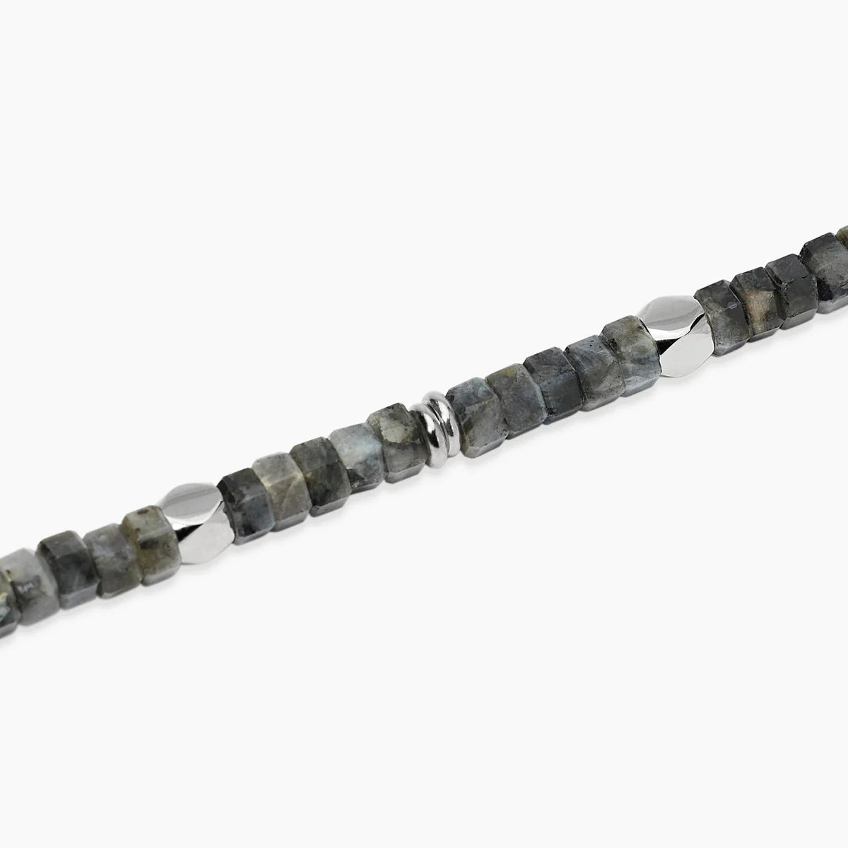 Bracciale Kidult uomo in acciaio e labradorite