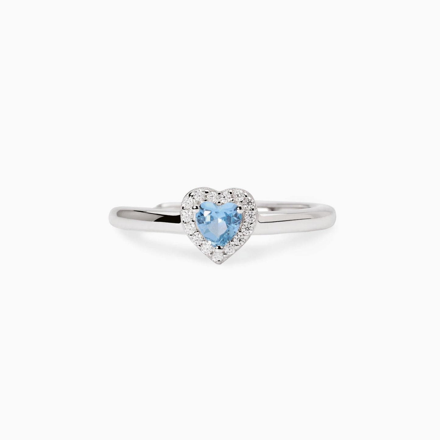 Anello Mabina donna con acquamarina sintetica