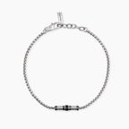 Bracciale Mabina Uomo regolabile in argento con catena veneta