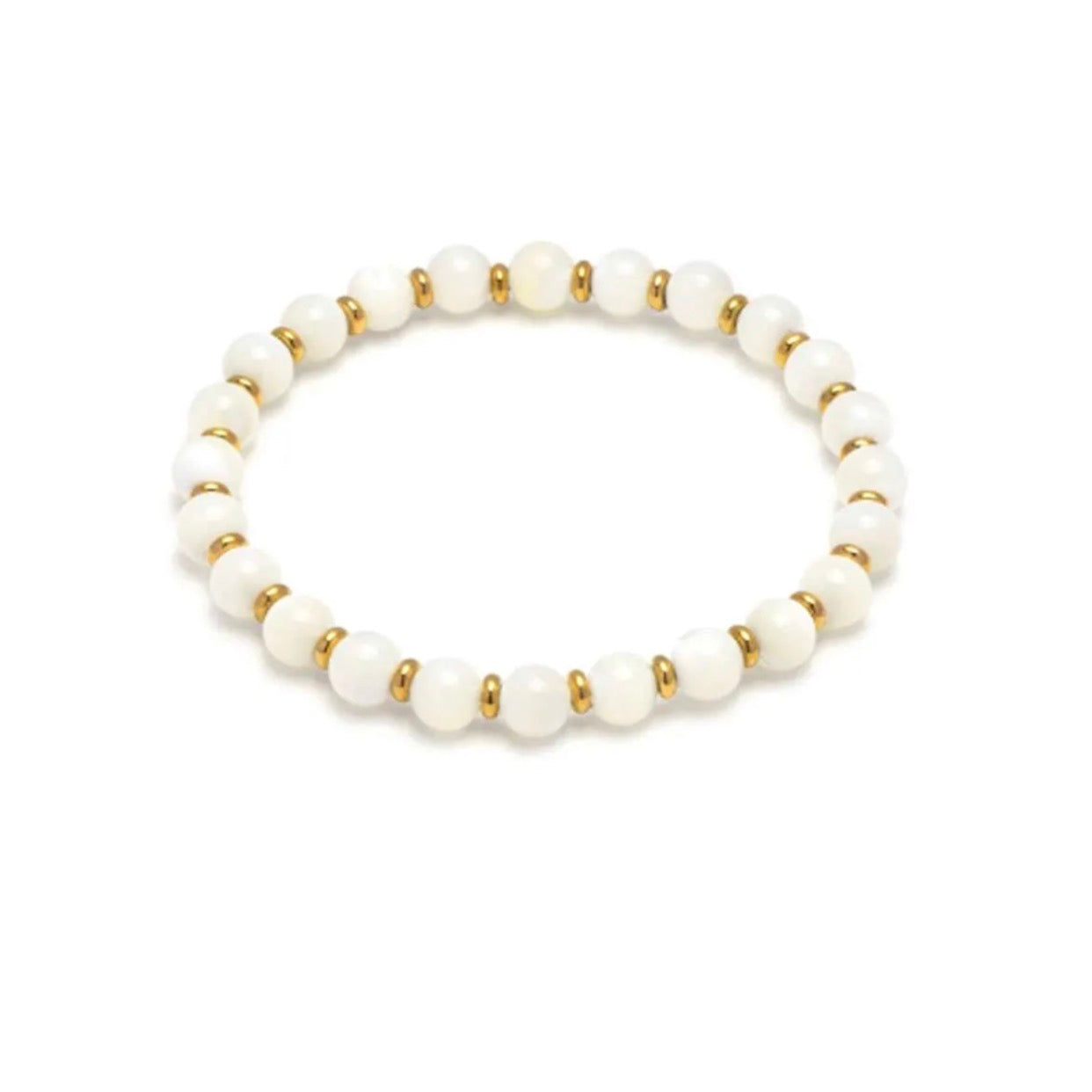 Bracciale elastico Vestopazzo Sfere in madreperla