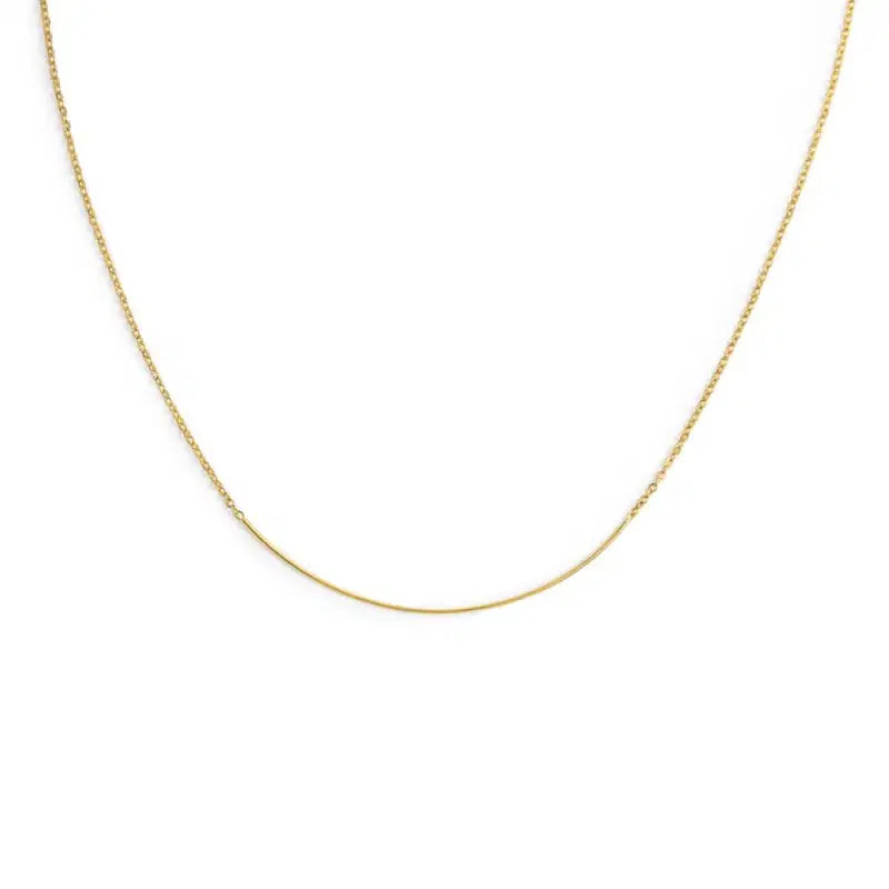Collana Marlù catena cutting cross con centrale filo rigido