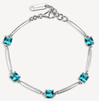Bracciale argento Fancy Aqua green