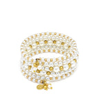 Bracciale Vestopazzo donna rigido multifilo mix di perle