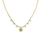 Collana Marlù donna catena chicco di riso con sole pendente