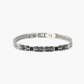 Bracciale Kidult uomo   in acciaio e ceramica nera
