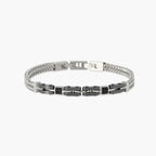 Bracciale Kidult uomo   in acciaio e ceramica nera