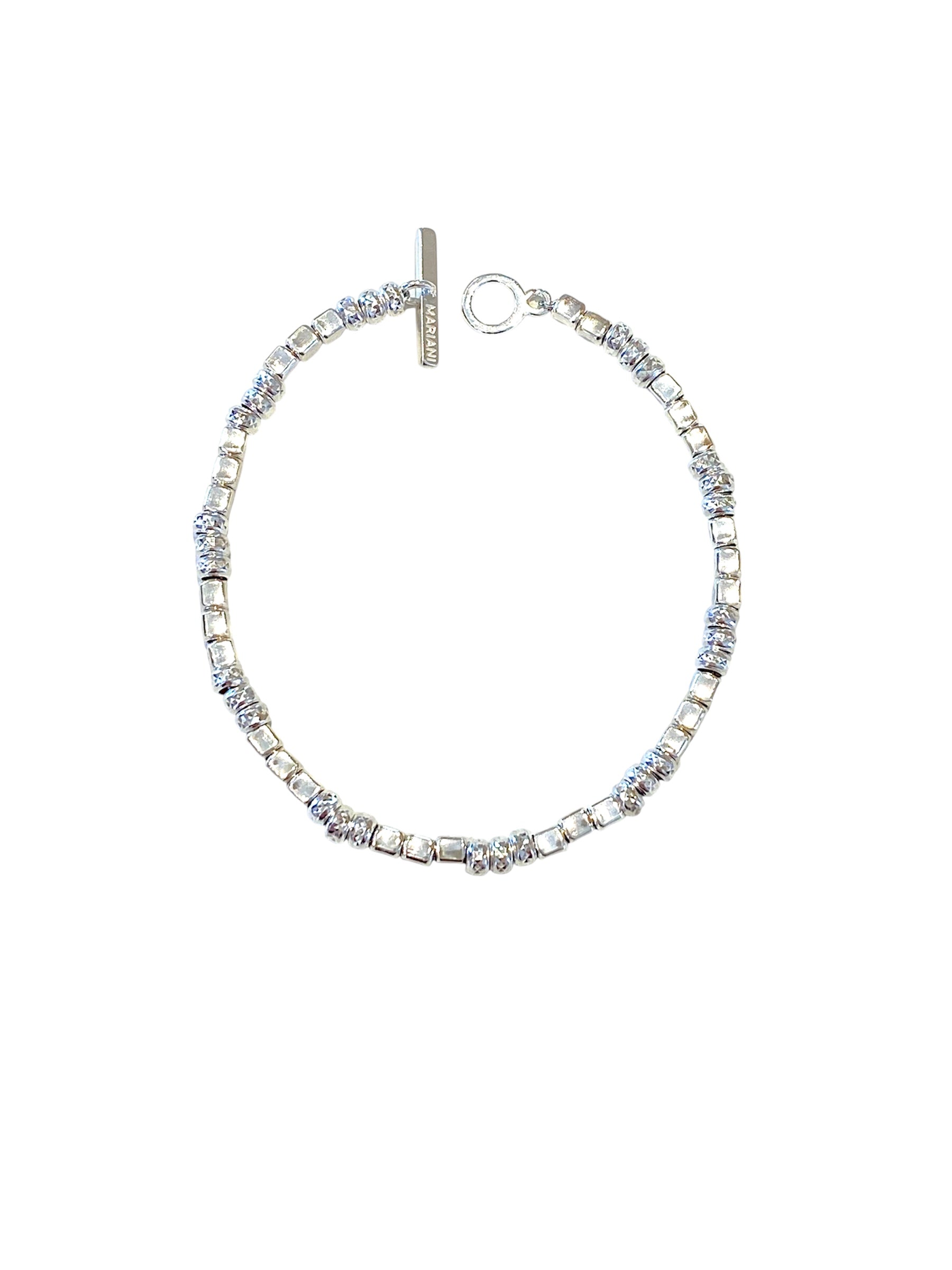 Bracciale Edoardo Mariani Prisma e sampietrini con catenella acciaio