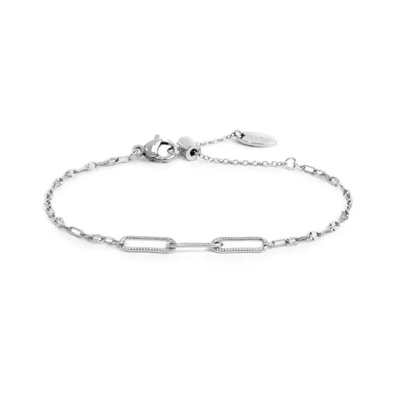 Bracciale Marlù donna catena lip cable e centrale a catena cable con texture
