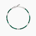 Bracciale Mabina Uomo in argento e malachite sintetica