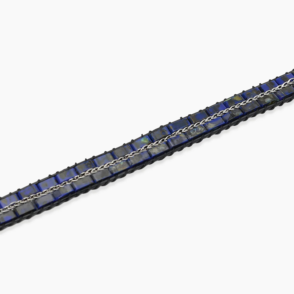 Bracciale Kidult uomo in lapis sintetico con cordino