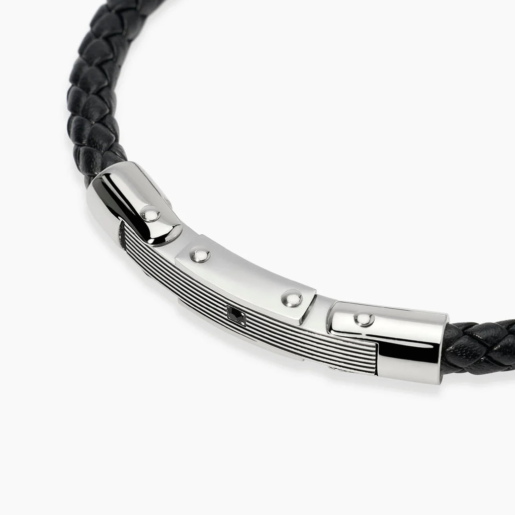 Bracciale Kidult uomo con lab leather e piastra centrale