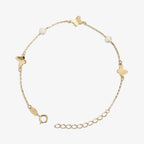 Bracciale Milor con Farfalle e Perline Oro 375