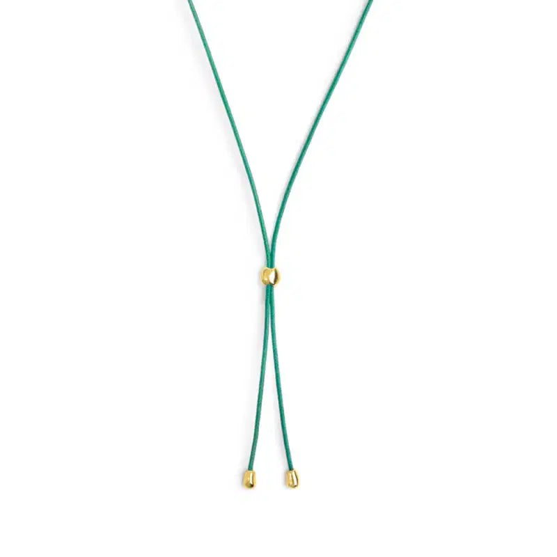Collana Marlù cordino a laccio verde