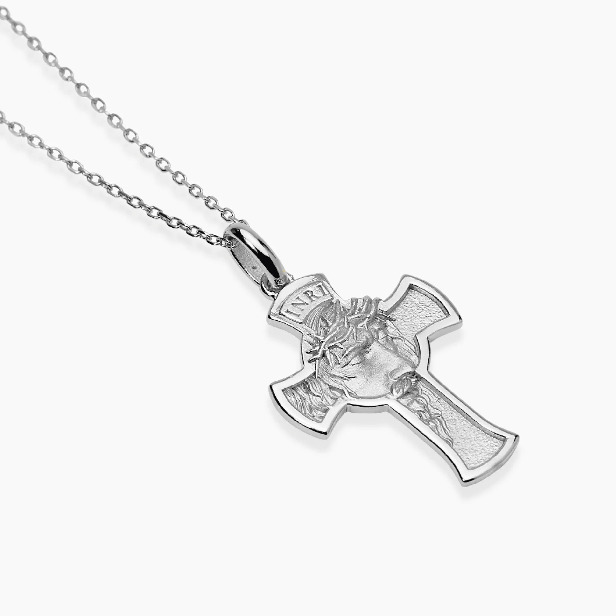Collana Mabina uomo in argento con pendente croce