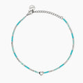 Cavigliera donna Kidult azzurra con cuore