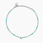 Cavigliera donna Kidult azzurra con cuore