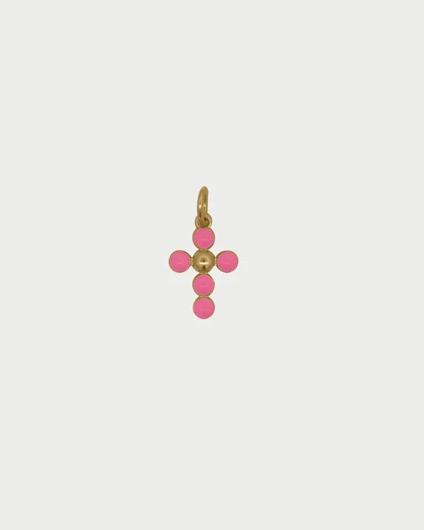 Charm Rue des Mille CHARMBAR  Croce Pallini Smalto Rosa