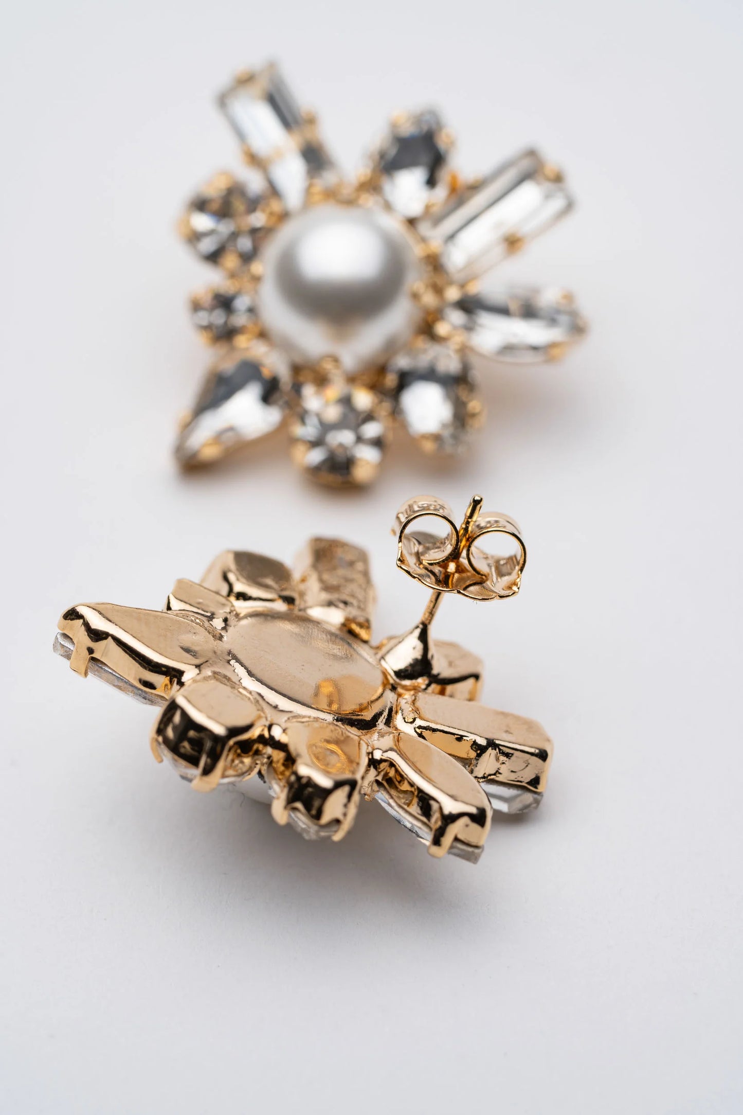 Orecchini Diamond Accessori Fiore di perla e cristalli