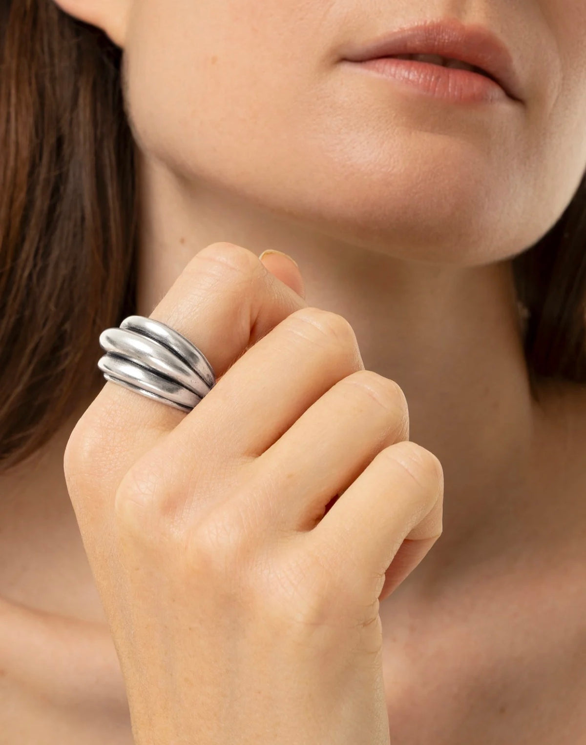 Anello Vestopazzo donna fascia bombato