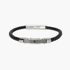 Bracciale Kidult uomo con lab leather e piastra centrale