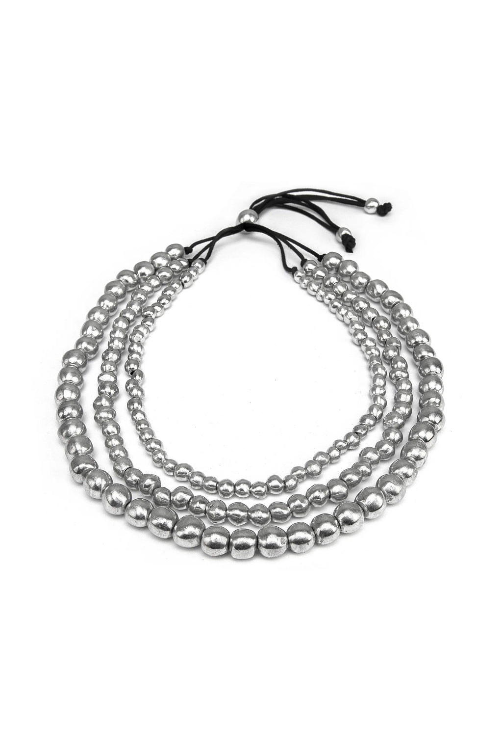 Collana Vestopazzo donna Tre fili sfere