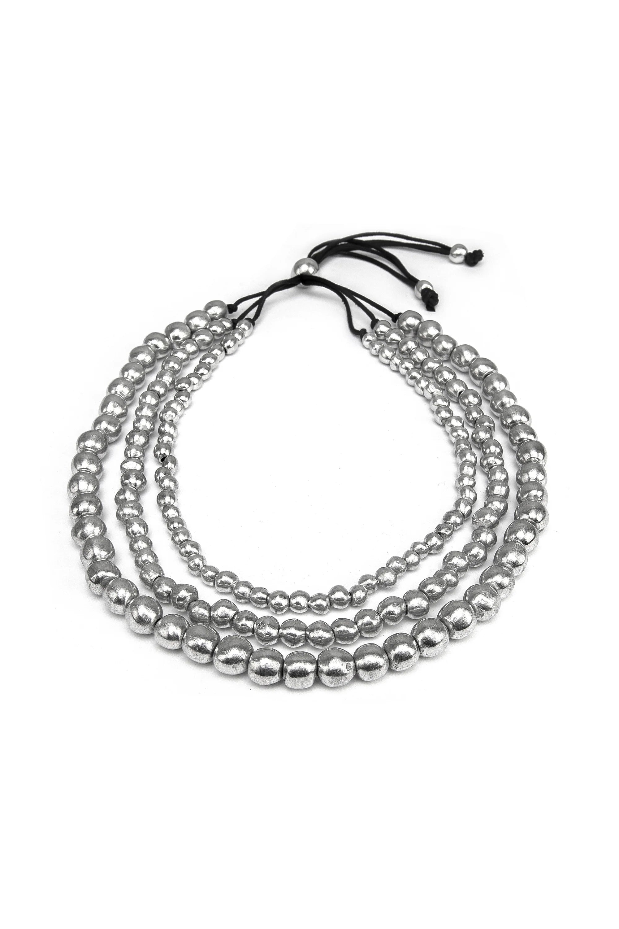 Collana Vestopazzo donna Tre fili sfere