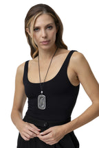 Collana pendente Vestopazzo donna Rettangolo ovale
