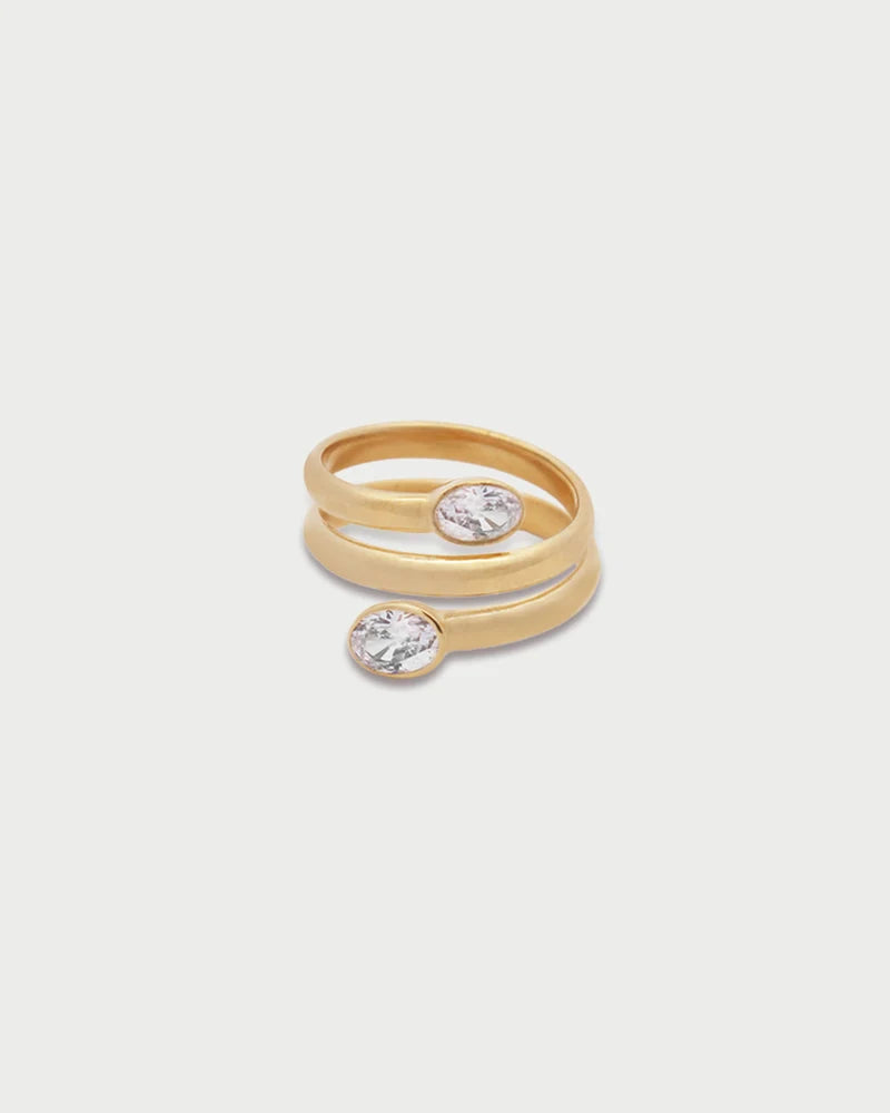 Anello Rue des Mille Alma Doppio Contrariè Snake oval cut
