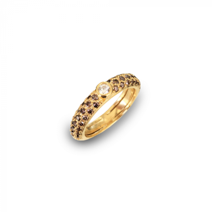 Anello Labrioro donna Easy Chic Gold zirconi
