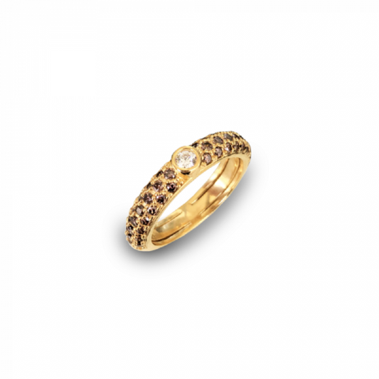 Anello Labrioro donna Easy Chic Gold zirconi